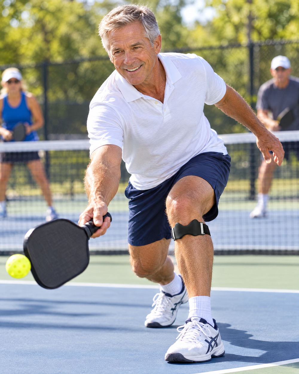 Playing pickleball wearing Unbrace One