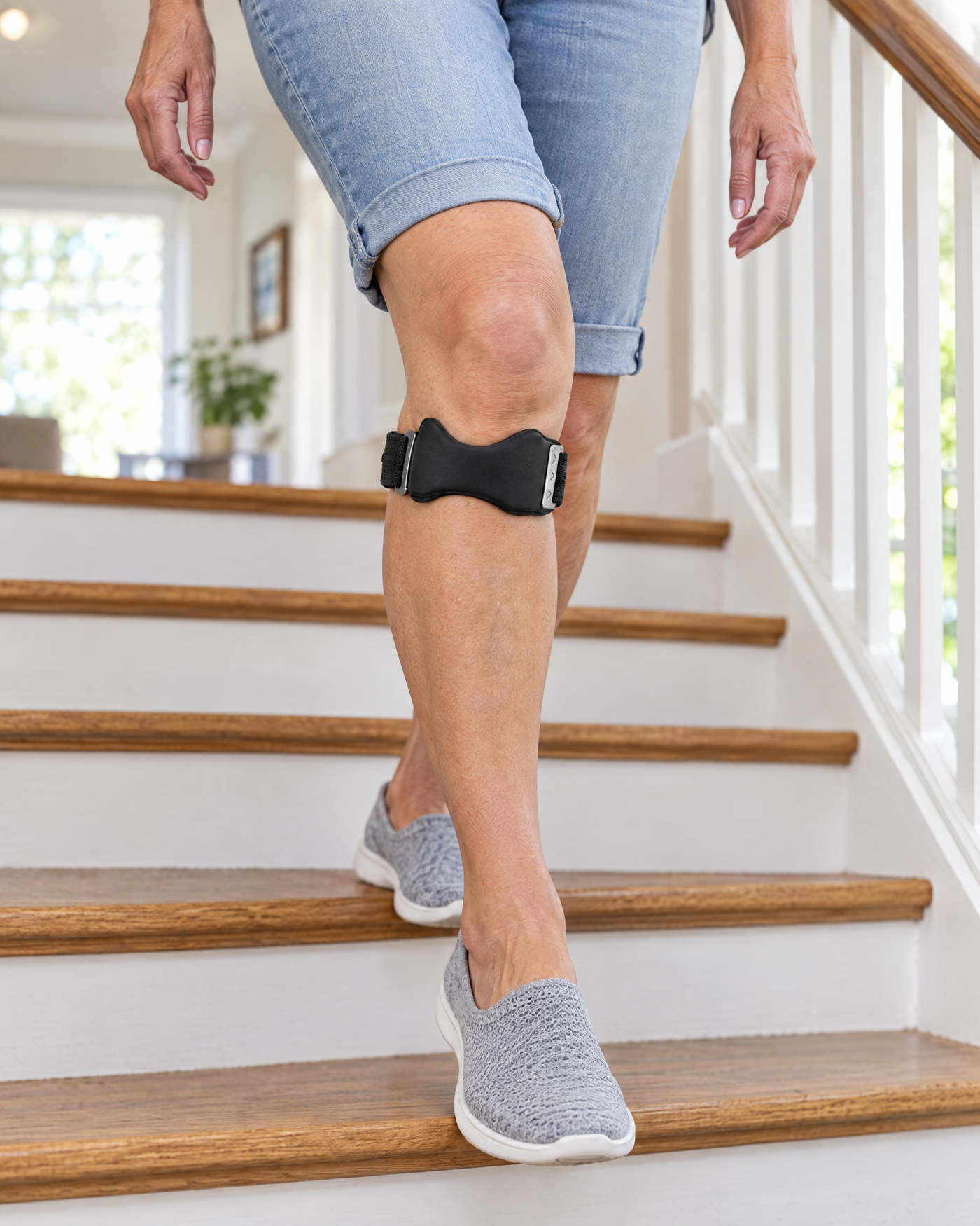 Unbrace One worn on the stairs